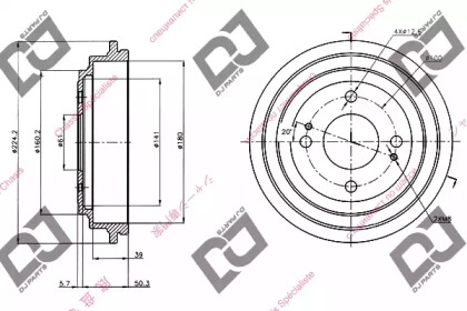 Тормозный барабан DJ PARTS BR1050